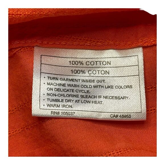 Embrodered Ariat Fitted Long Sleeve Pearl Snap Western Shirt Burnt Orange Sz XL - Picture 10 of 11